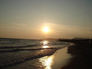 západ slunka na Veliké Plaži